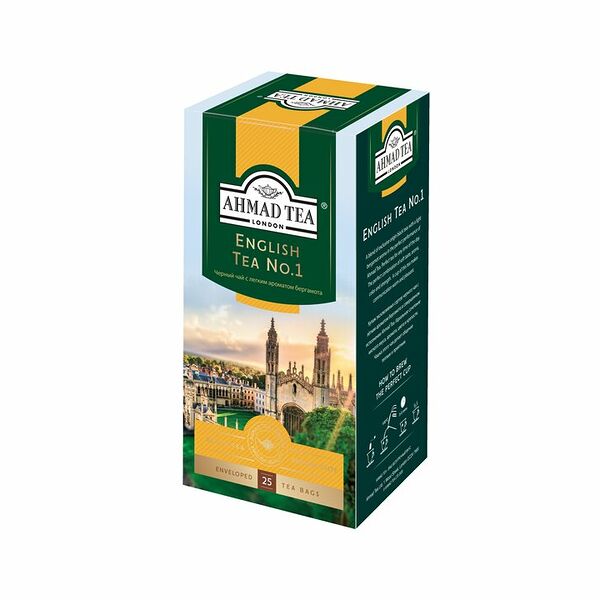 Чай черный AHMAD TEA English Tea No.1 с ароматом бергамота байховый, 25пак