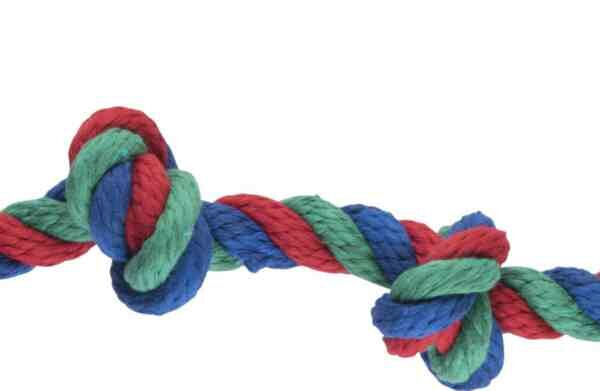 Игрушка для собак Канат Зооник 4 узла, 42-44 см