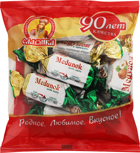 

Конфеты Славянка Медунок с орехом 202 г