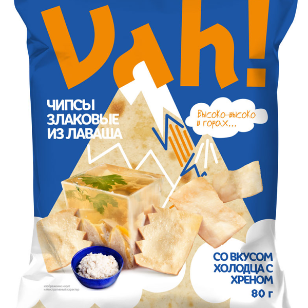Чипсы злаковые из лаваша Vah! холодец с хреном