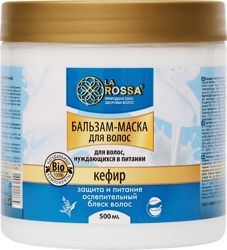 

Бальзам для нуждающихся в питании волос LA ROSSA Кефир, 500 мл