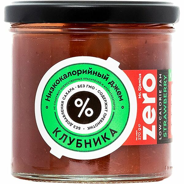 Джем Mr.Djemius Zero низкокалорийный из клубники без сахара 270 г