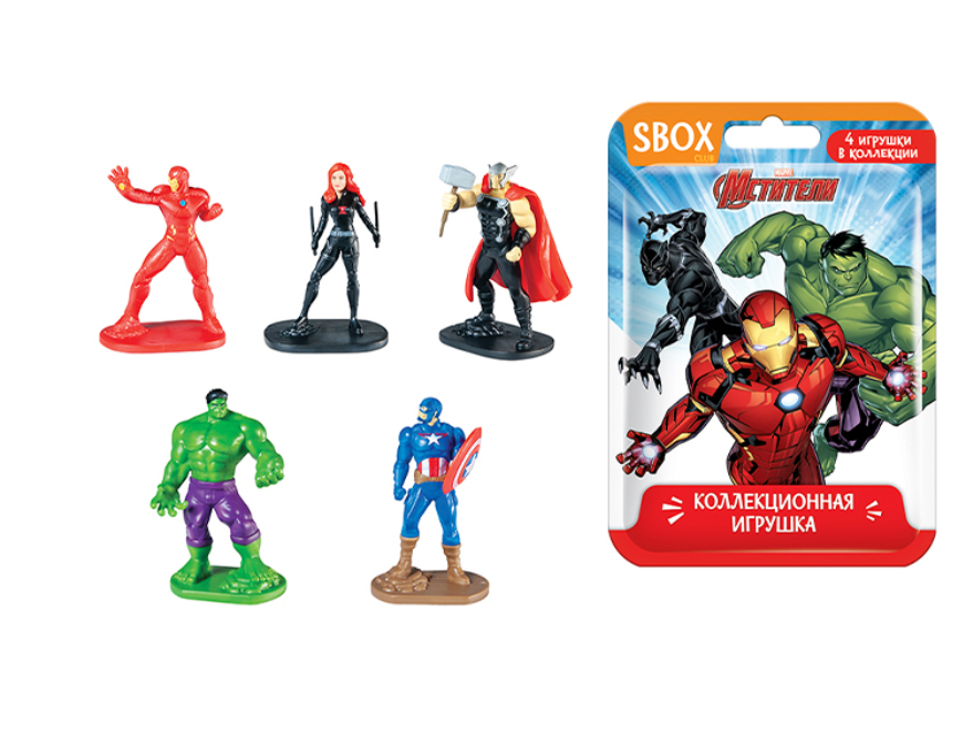 

Игрушка в флоупаке Sbox Мстители Marvel, 1шт, игрушка в ассортименте