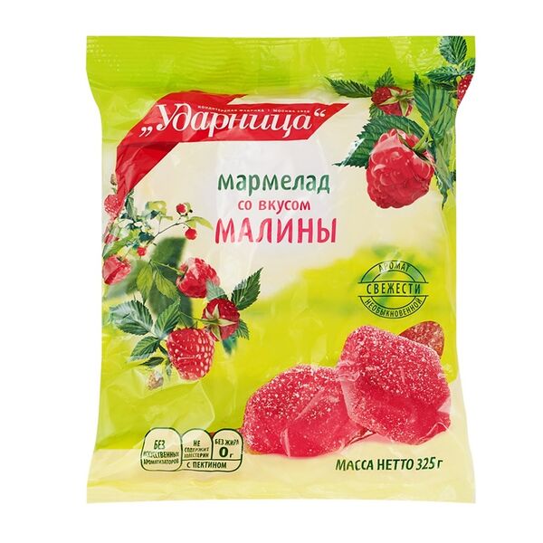 Мармелад Ударница малиновый 325 г