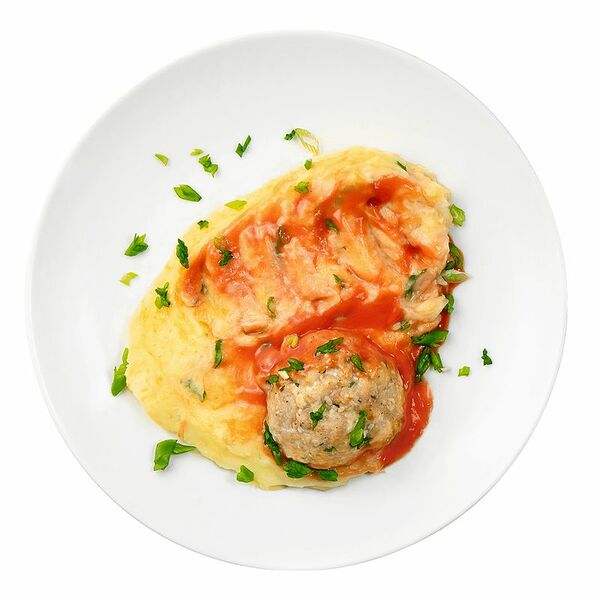Котлета куриная со шпинатом и картофельным пюре Шеф Перекрёсток, 250 г