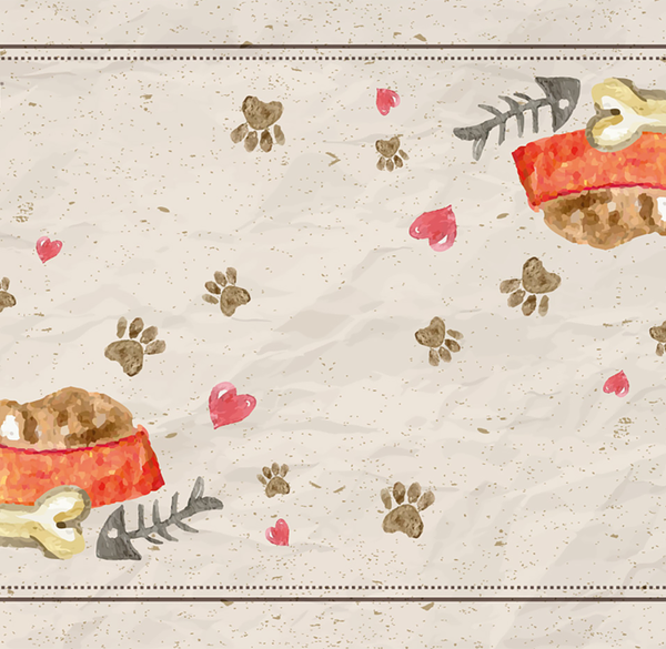 Коврик под миску TRIOL Косточки, 430x280 мм