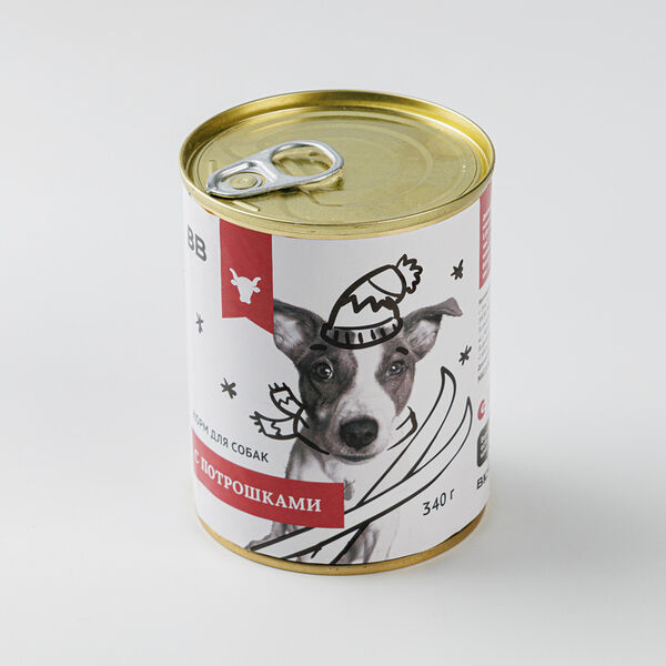 Корм влажный для собак с потрошками