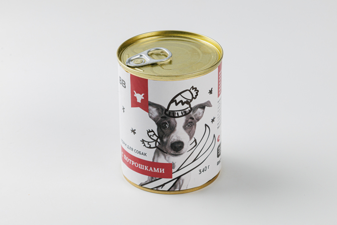 

Корм влажный для собак с потрошками 340 г