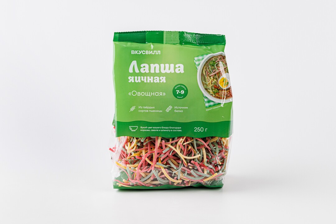

Лапша яичная "Овощная"