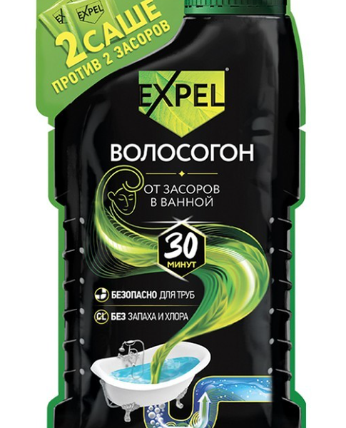 Средство для устранения засоров Expel от волос 2 саше 100 г