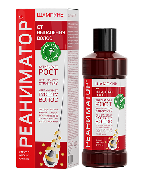 Шампунь Лошадиная сила реаниматор укрепляющий от выпадения и для роста волос 250 мл