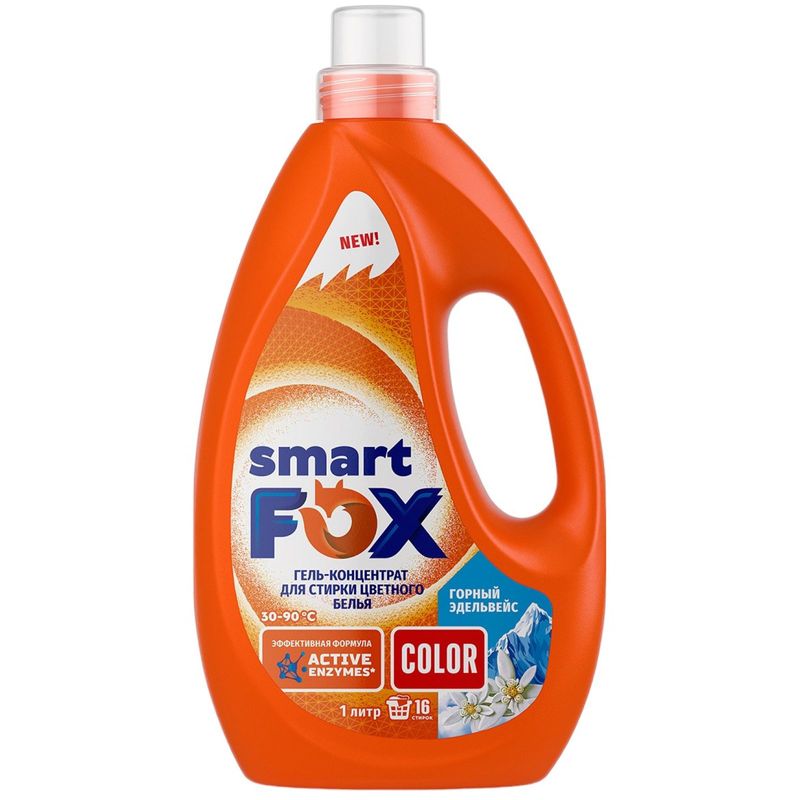 

Гель-концентрат для стирки Smart Fox Color Горный эдельвейс 1 л