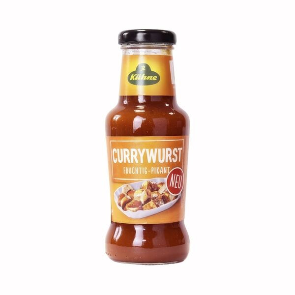Соус карри Kuhne Curry sausage sauce томатный с луком, карри и имбирем 250г