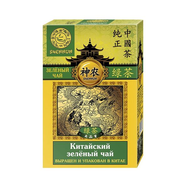 Чай зеленый Shennun китайский крупнолист 100г
