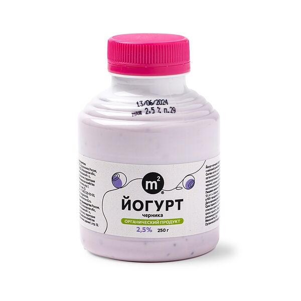 Йогурт питьевой Ферма М2 Черника 2.5%, 250г