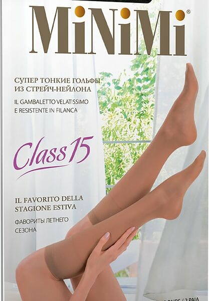 Гольфы MiNiMi Class 15 Nero Черные 2 пары