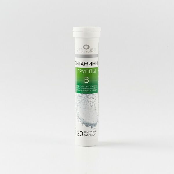 Mirolla Витамины группы B шипучие таблетки 20 штук 85г