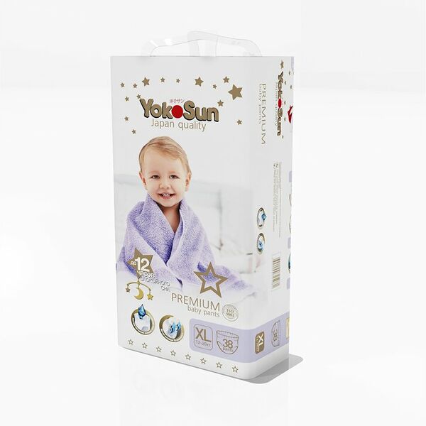 Подгузники-Трусики YokoSun Premium XL 12-20 кг, 38 шт