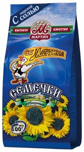 Семена подсолнечника обжаренные От Мартина Отборные с морской солью в Магнит со скидкой –23%