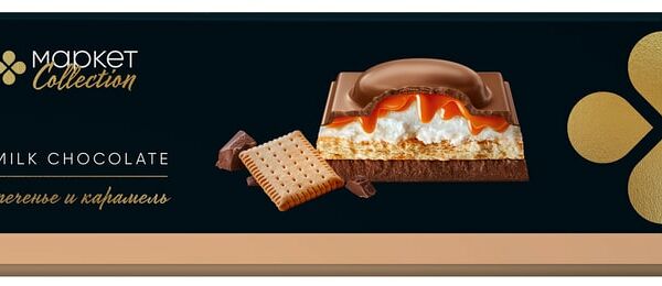 Шоколад Маркет Collection Молочный Печенье и карамель 270г