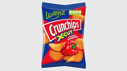 Чипсы Crunchips X-Cut картофельные рифленые со вкусом паприки, 70г