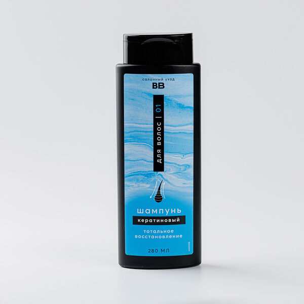 Шампунь для волос кератиновый Тотальное восстановление 