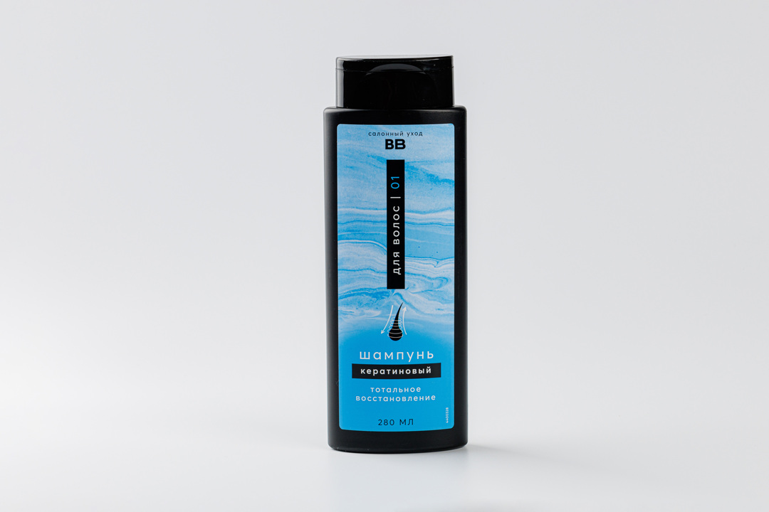 

Шампунь для волос ВкусВилл кератиновый Тотальное восстановление 280 мл