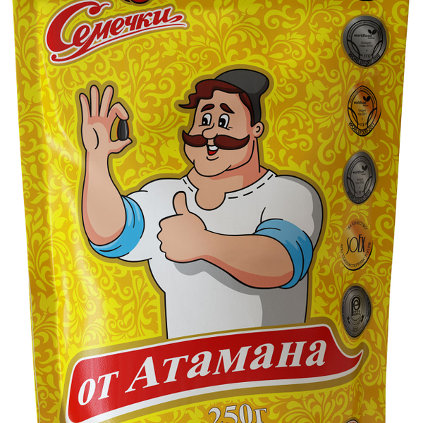 Семечки подсолнечные От атамана отборные жареные с солью