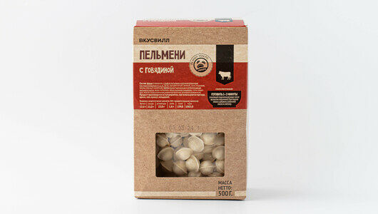 Пельмени микро с говядиной ВкусВилл 500г з/м