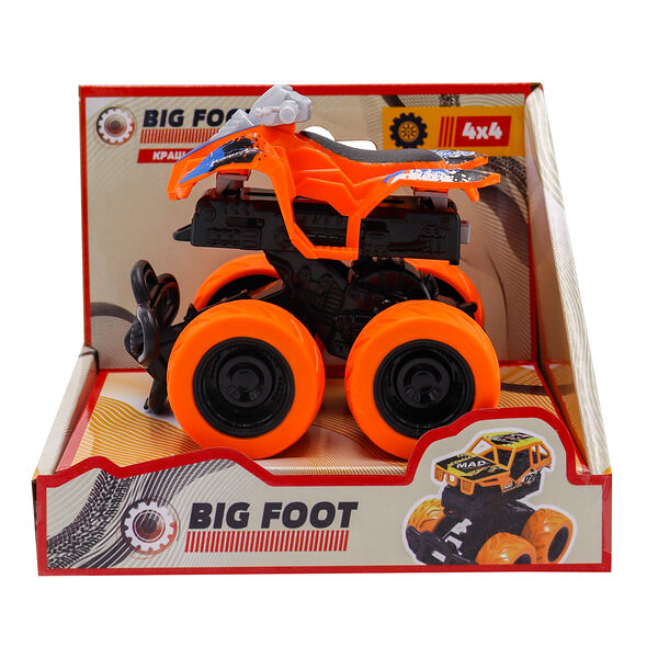 Машинка фрикц Квадроцикл с краш-эффектом 4х4 оранж Funky Toys FT5898