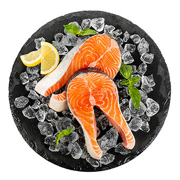 Лосось охлаждённый, стейк, Фарерские острова, (1 стейк ~ 400 г)