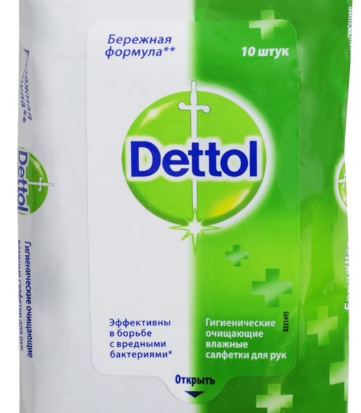 Влажные салфетки Dettol антибактериальные 10 шт