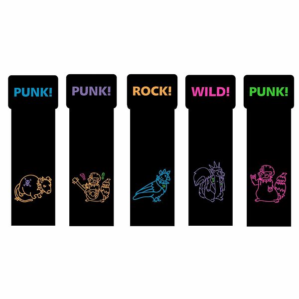 Закладки пластиковые 60х180мм набор Неоновый микс 4 ЗП50089