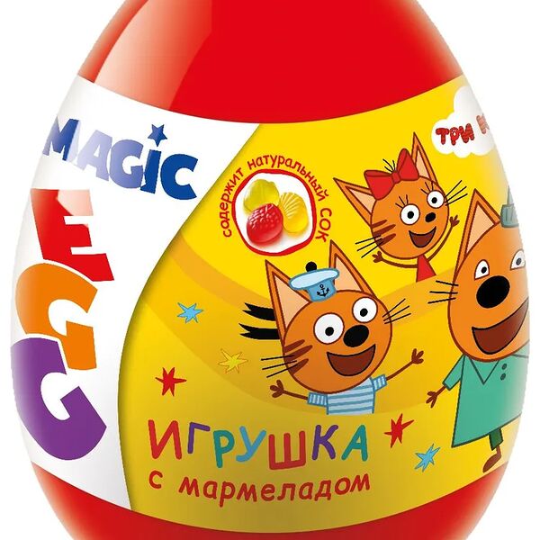 Мармелад жевательный MAGIC EGG Три кота с игрушкой