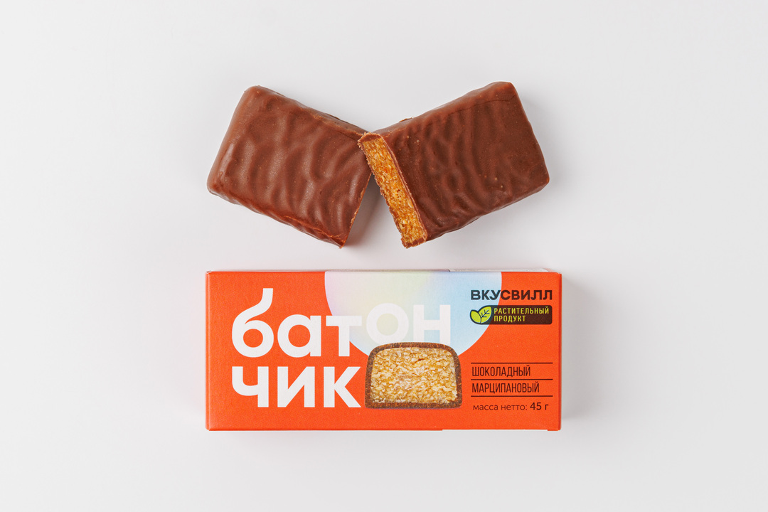 

Батончик шоколадный Марципановый веган
