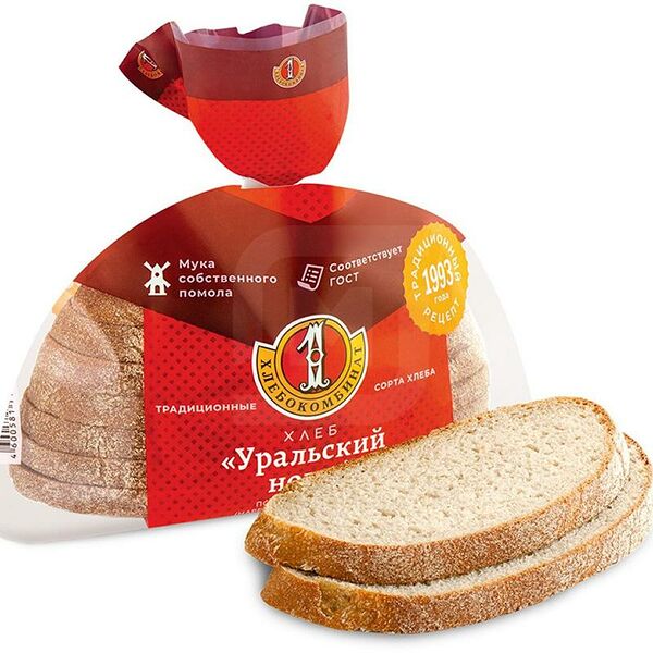 Хлеб Первый Хк Уральский Новый ржано-пшеничный подовый нарезка