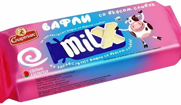 Вафли MILX со сливками 72г