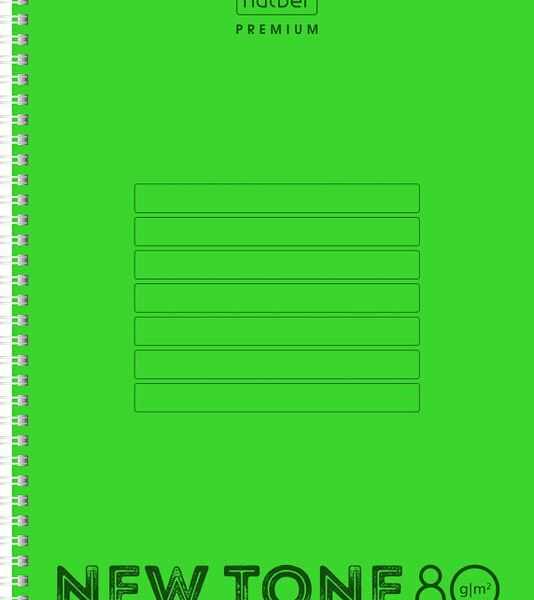 Тетрадь Hatber Premium NEWtone Neon Лайм в клетку 80л А4