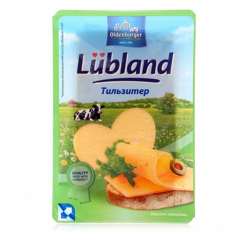 

Сыр полутвердый Oldenburger Lubland Тильзитер 45%, нарезка 125 г