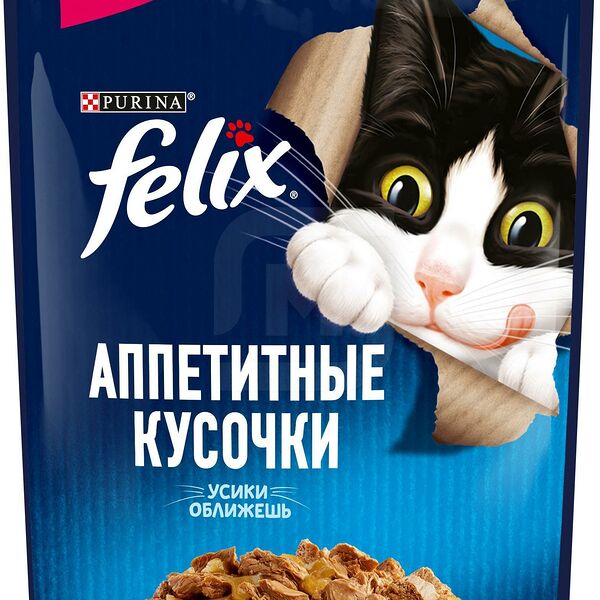 Влажный корм для кошек Felix Аппетитные кусочки в желе с форелью