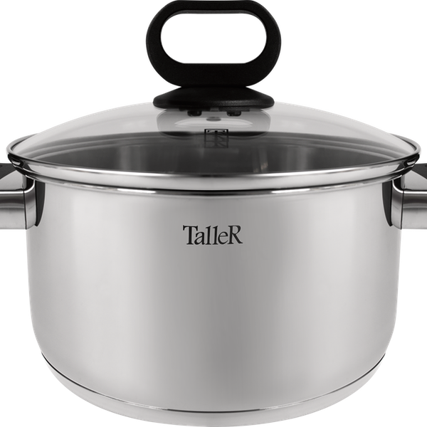 Кастрюля с крышкой TALLER Тиана нержавеющая сталь, 3.2л Арт. TR-11009