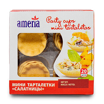 Тарталетки мини салатные Ameria 20шт, 60г