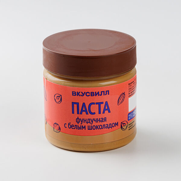Паста ВкусВилл фундучная с белым шоколадом, 150г