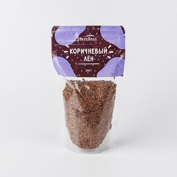 Лен коричневый 200г