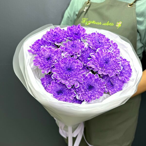 Букет из 3 кустовых хризантем