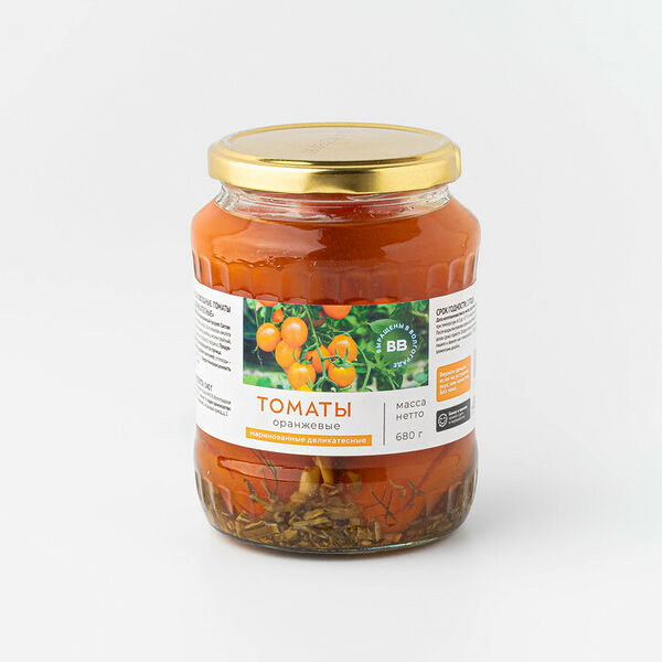 Томаты оранжевые маринованные деликатесные