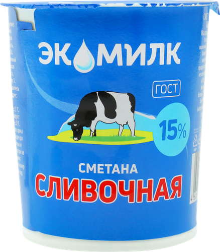 

Сметана Экомилк Сливочная 15% 300 г