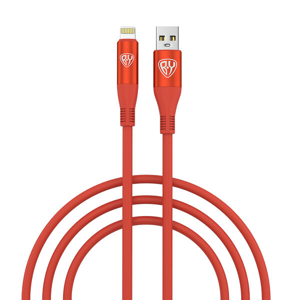 By кабель для зарядки flexi ip, 1 м, 2.4а, быстрая зарядка, оранжевый