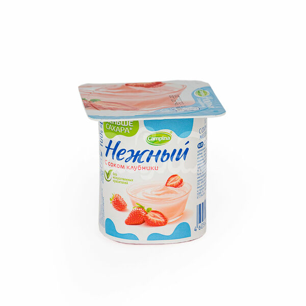 Продукт йогуртный Эрманн Нежный 1.2% 100гр Клубника пл/ст