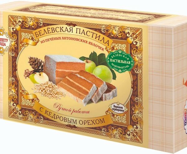Пастила Белевская Пастильная Мануфактура Белевская с кедровым орехом 200г